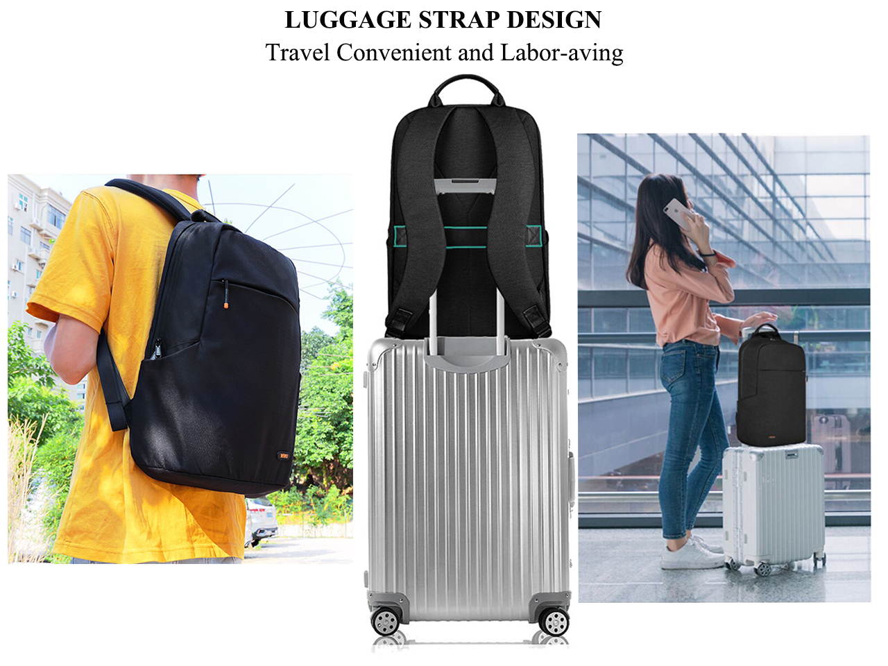 Wiwu Laptop Backpack,Premium Business Travel 15/16/15.6 inch Laptop Bag Water-resistant Polyester, College School Bag Backpacks,Bookbag Casual Hiking Daypack for Women & Men Fits 16 inches Macbook Pro