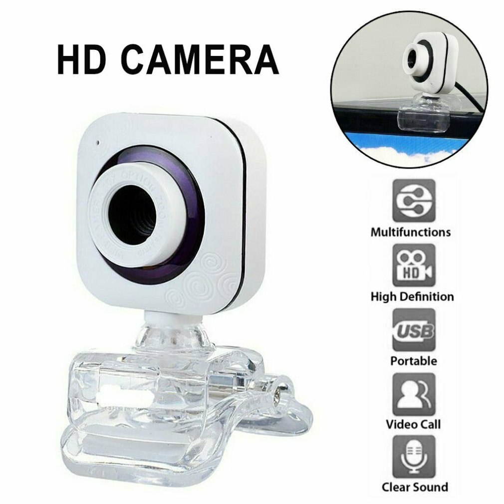 Lejiahong 480P HD Camera USB Drive-free Transparent Clip Video Conferencing Network Class Camera Teaching Cam Webcam