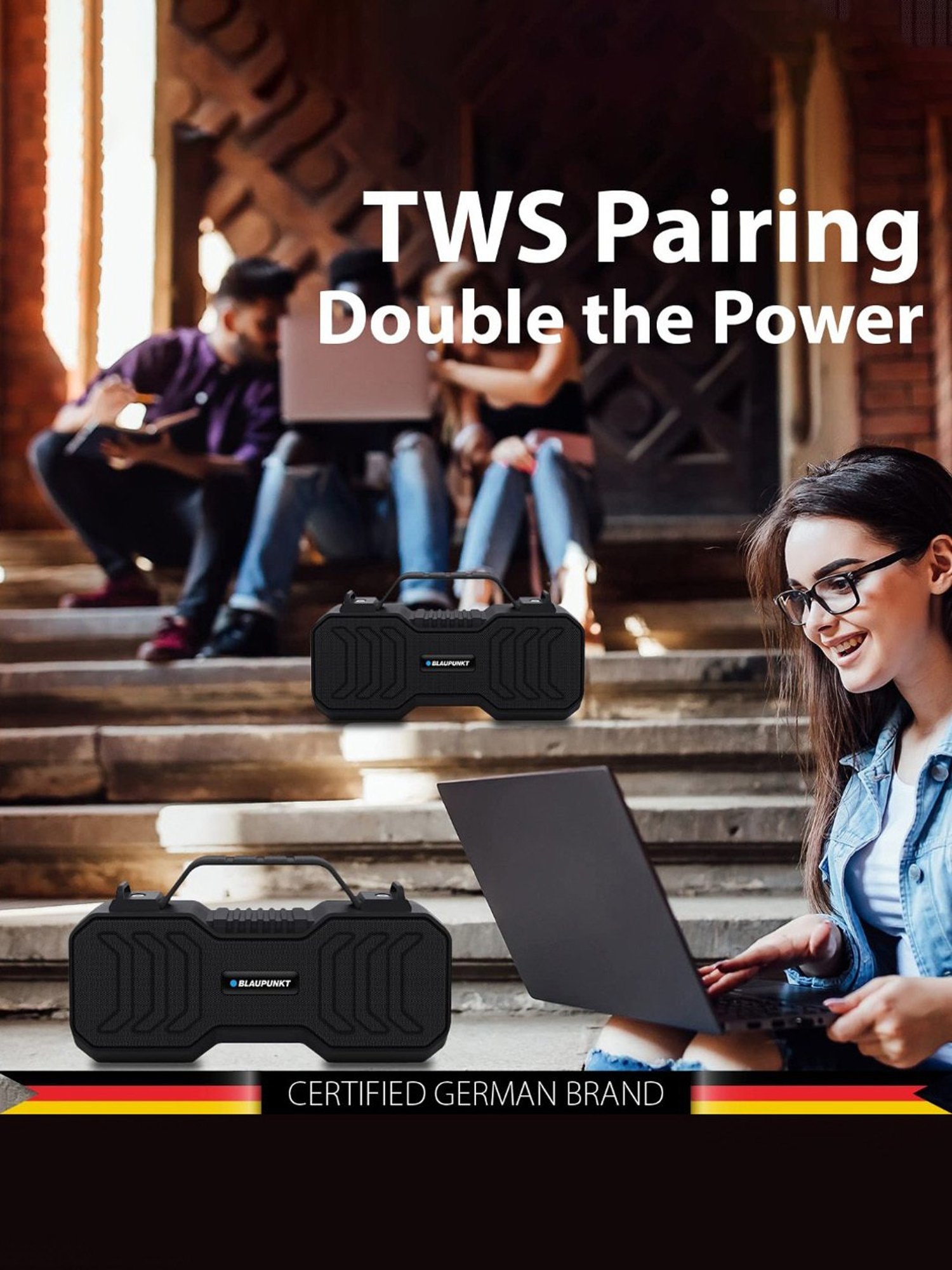 BPS5 5 quot Outdoor Weather Resistant Bluetooth Patio Speakers Pair White