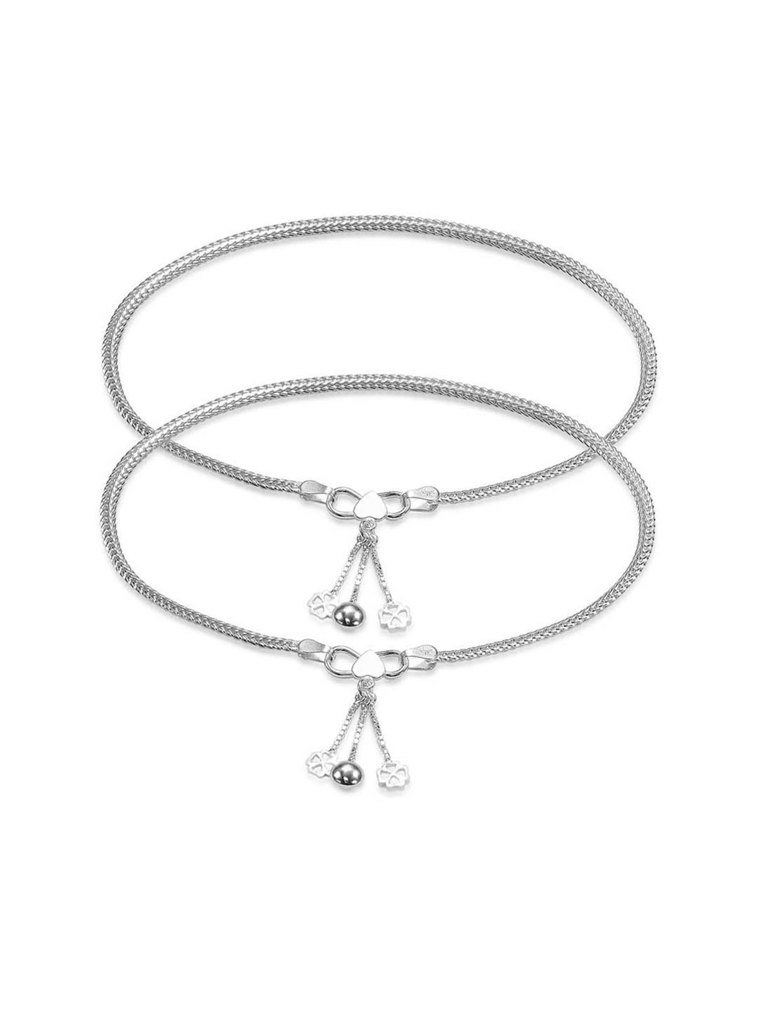 Taraash 92.5 Sterling Silver Anklets for Women