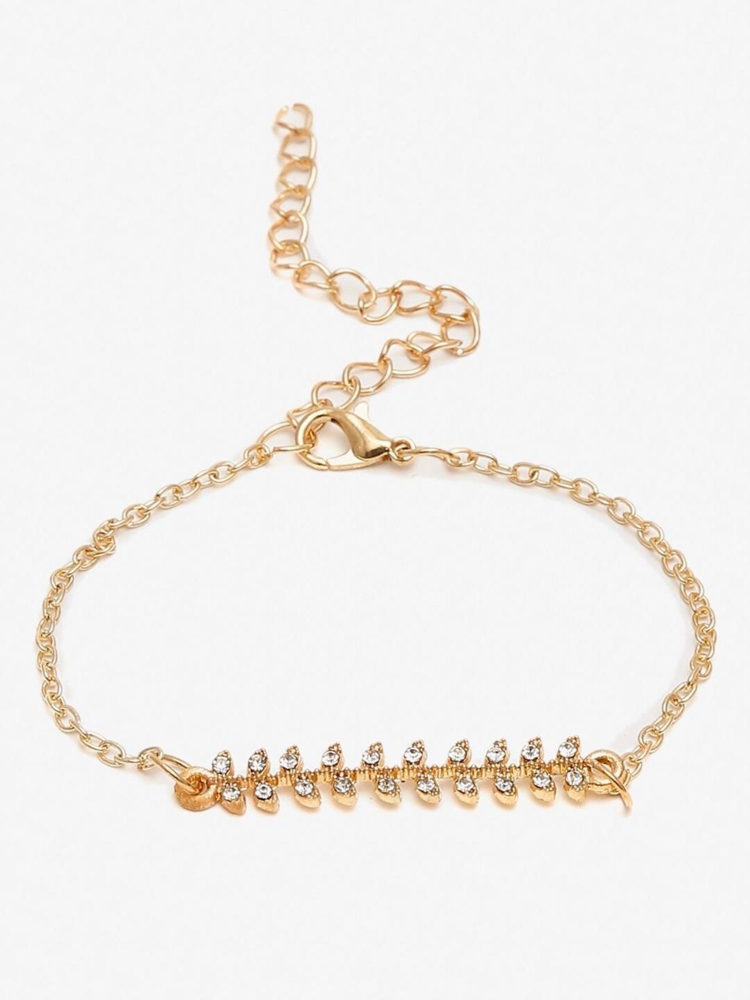 YouBella Jewellery Gold-Plated Flexible fit Bracelet - Set of 4