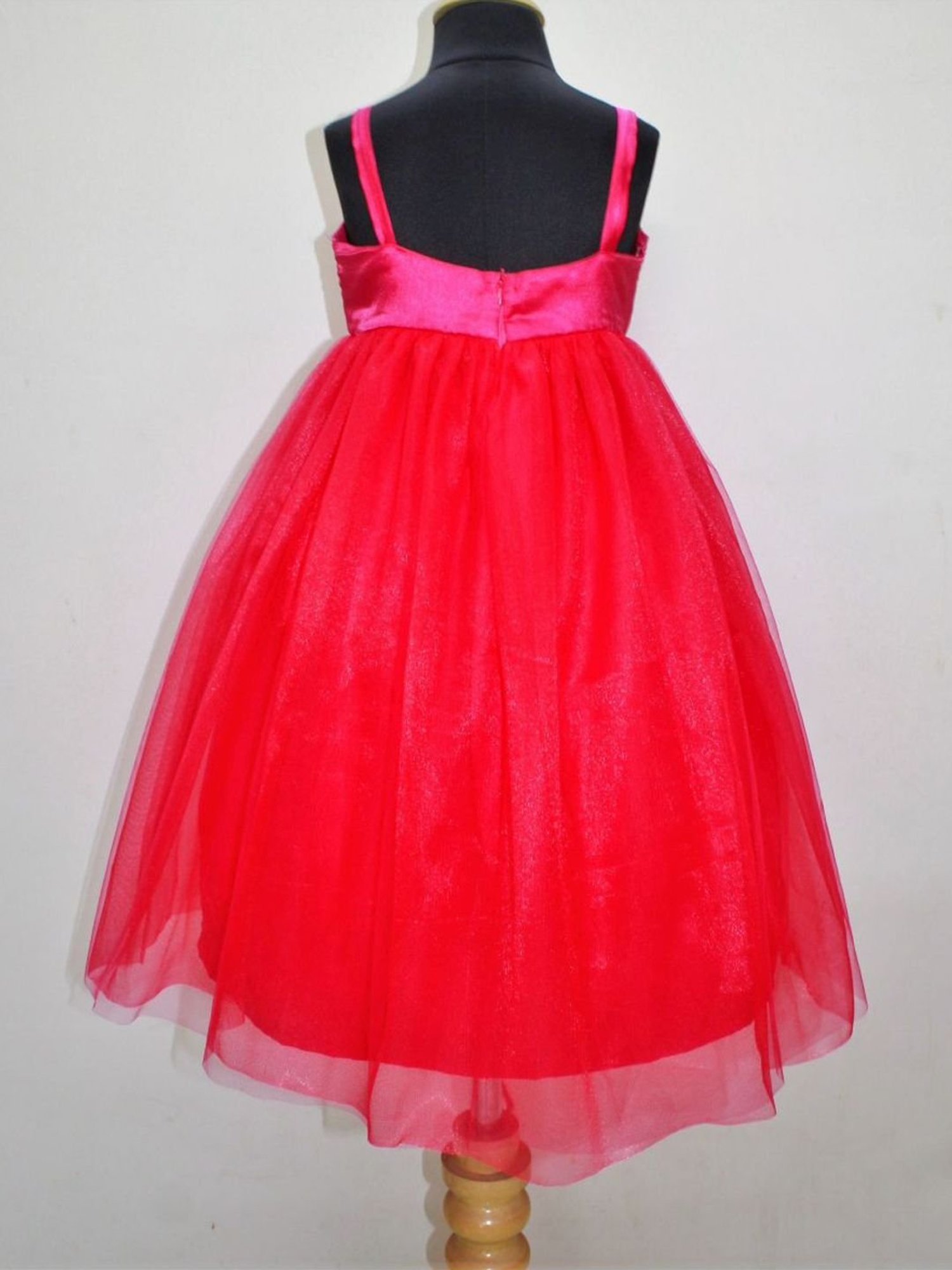 Many Frocks Kids Pink Embroidered Gown