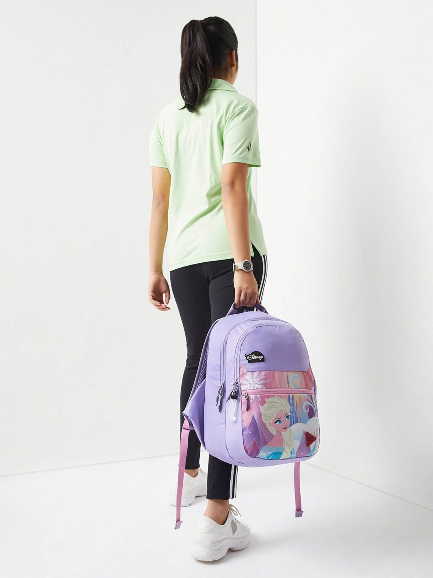 Wiki Back to School 1 Purple Polyester Printed Backpack - 22 Ltrs