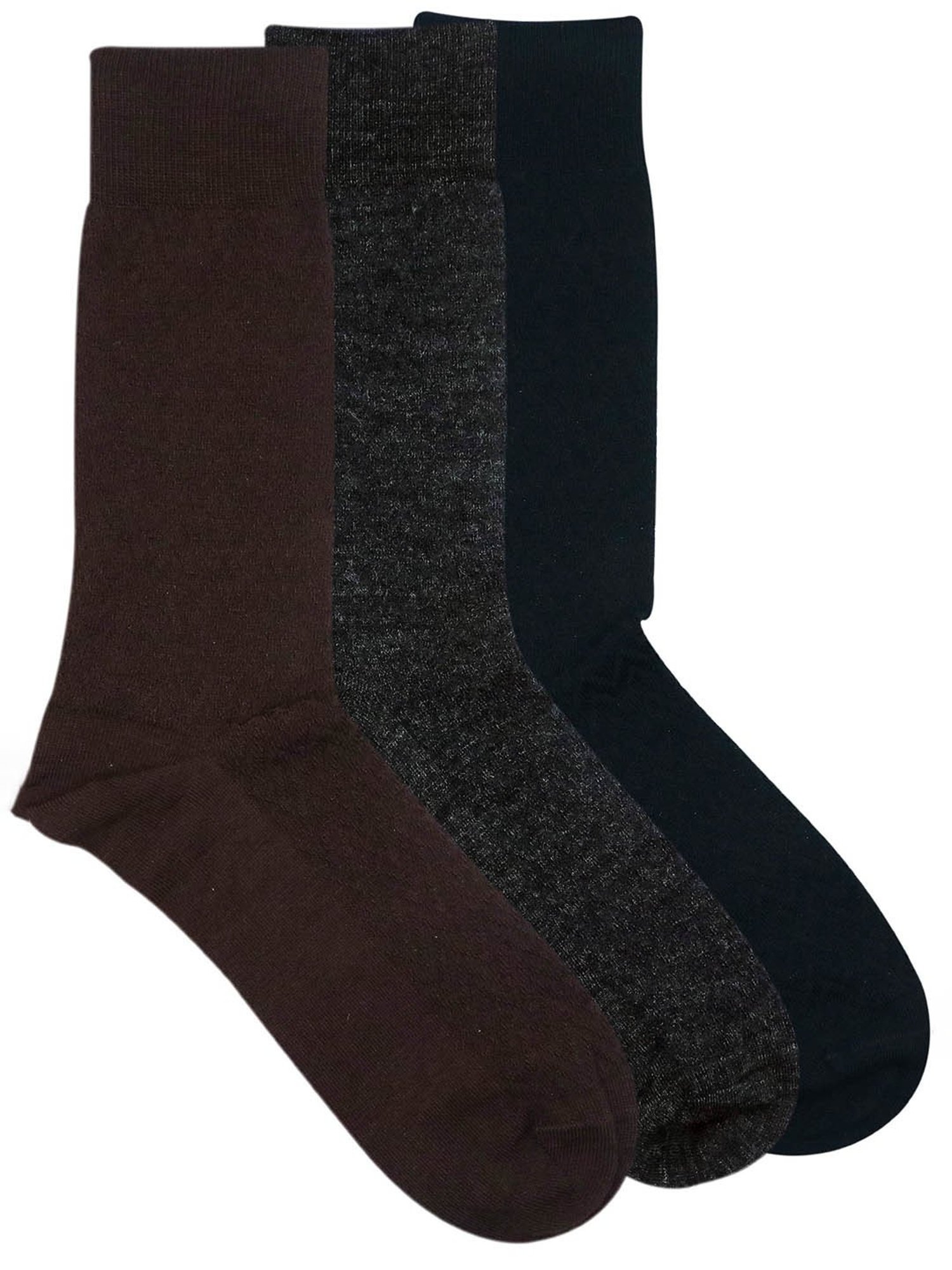 BALENZIA Multicolor Crew/Calf Length Socks - Pack of 3