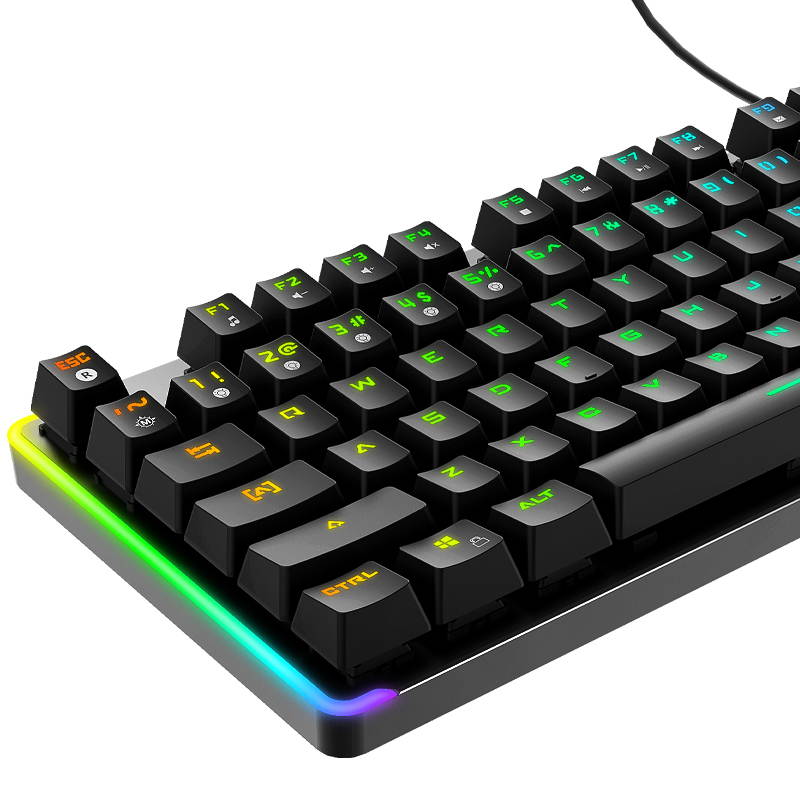 Gaming Mechanical Keyboard 87 keys OUTEMU Magnetic Hand Rest Wired Keyboard Anti-ghosting RGB/ Mix Backlit For Gamer PC Laptop