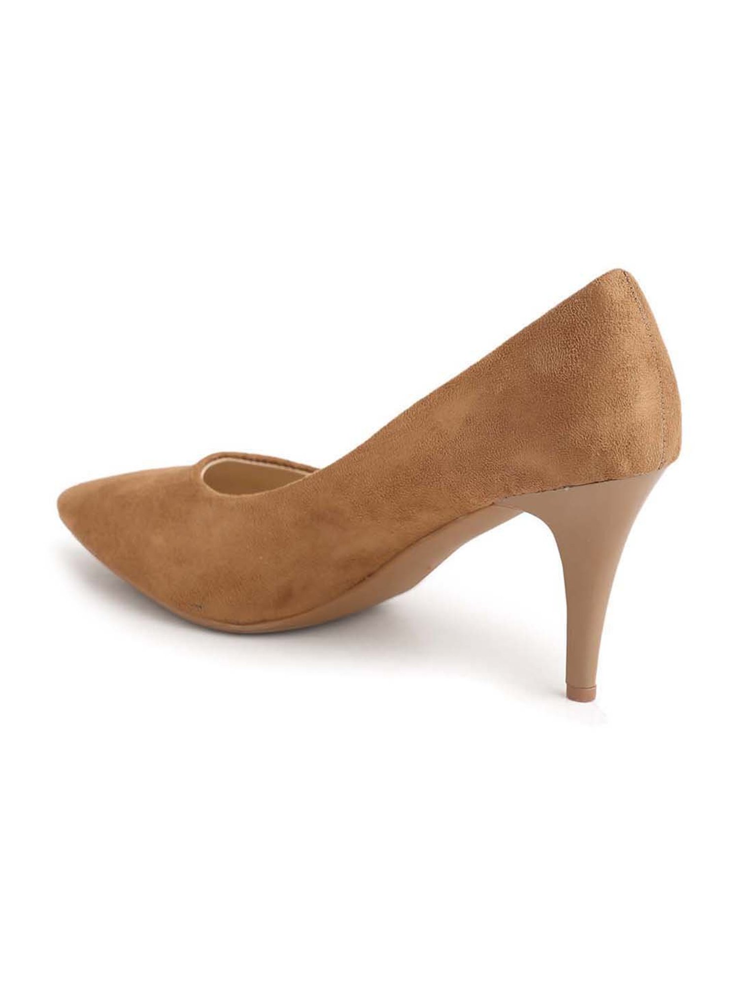 Flat N Heels Women's Khaki Stiletto Pumps