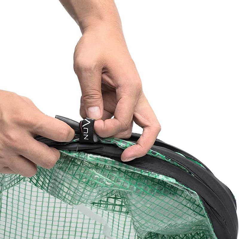 NuVue 24046 24 x 16 Inch Diam Zippered Vent Spring Up Garden Backyard Greenhouse w/ 2 Stakes, Green (5 Pack)