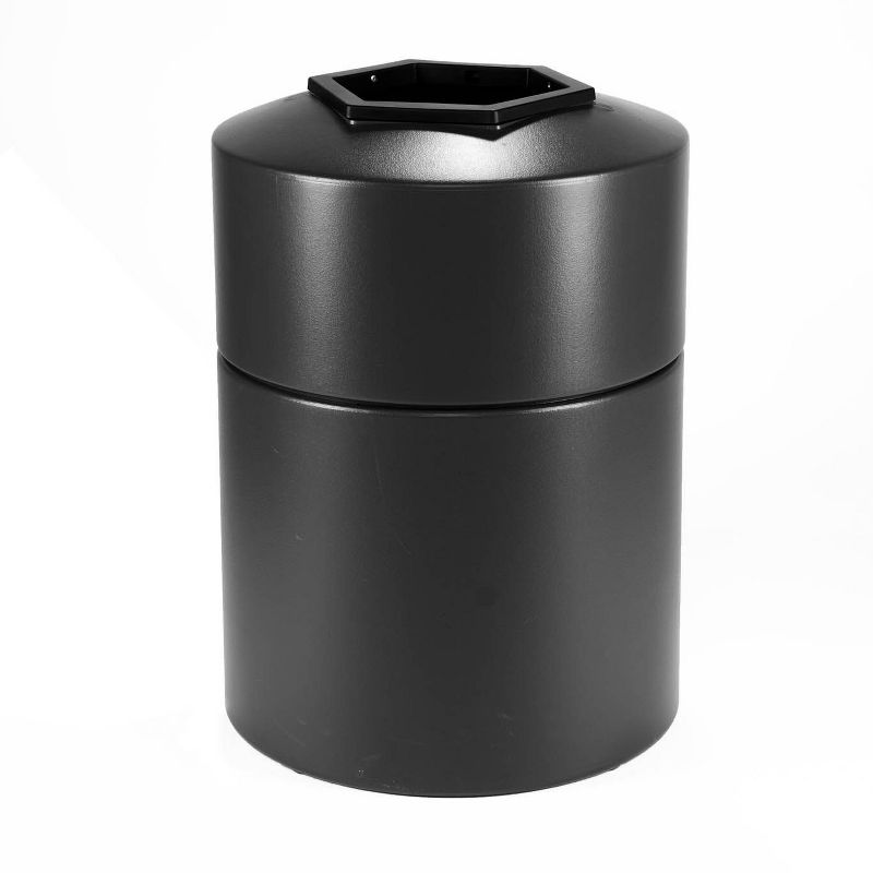 Commercial Zone 730101 Round Open-Top Large 45 Gallon Waste Trash Container Bin, 22 Inch Diameter, Black