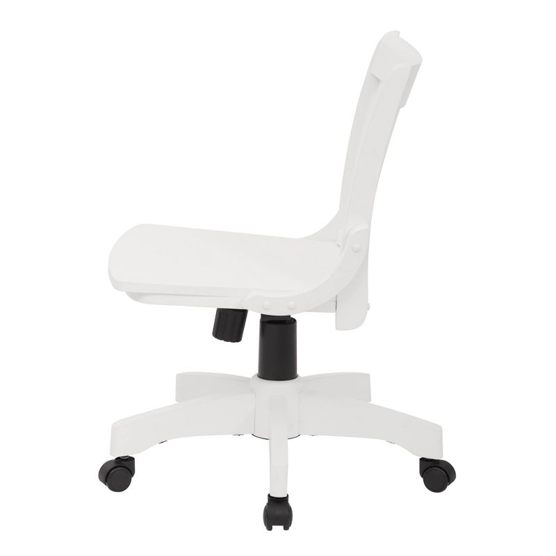 Deluxe Armless Wood Bankers Chair White - OSP Home Furnishings