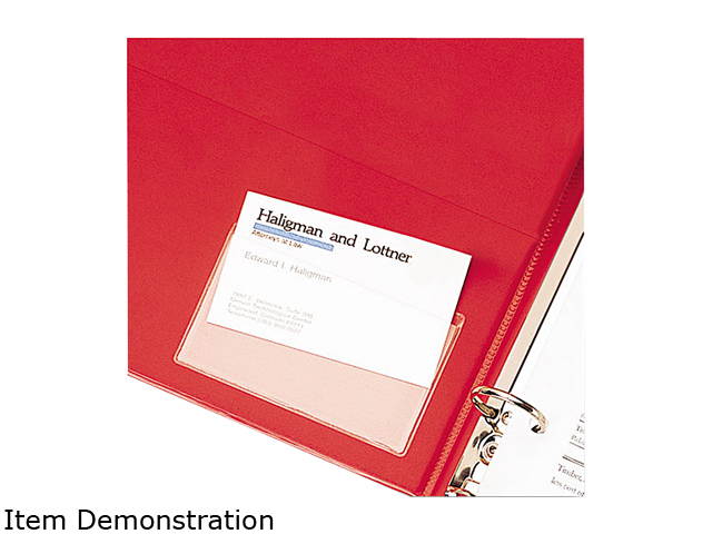 Cardinal 21500 HOLDit! Poly Business Card Holders, Top Load, 3-3/4 x 2-3/8, Clear, 10/Pack
