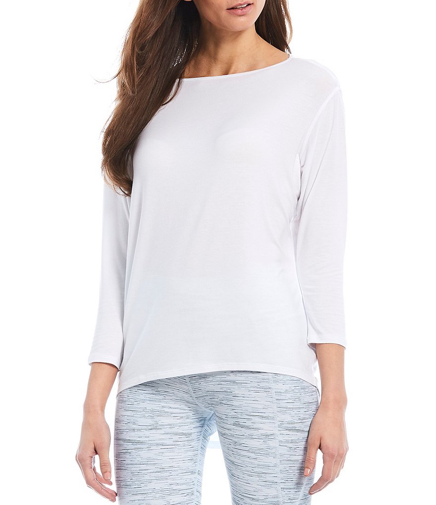 Kinesis 3/4 Sleeve Boat Neck Perfect Moisture Wicking Tee