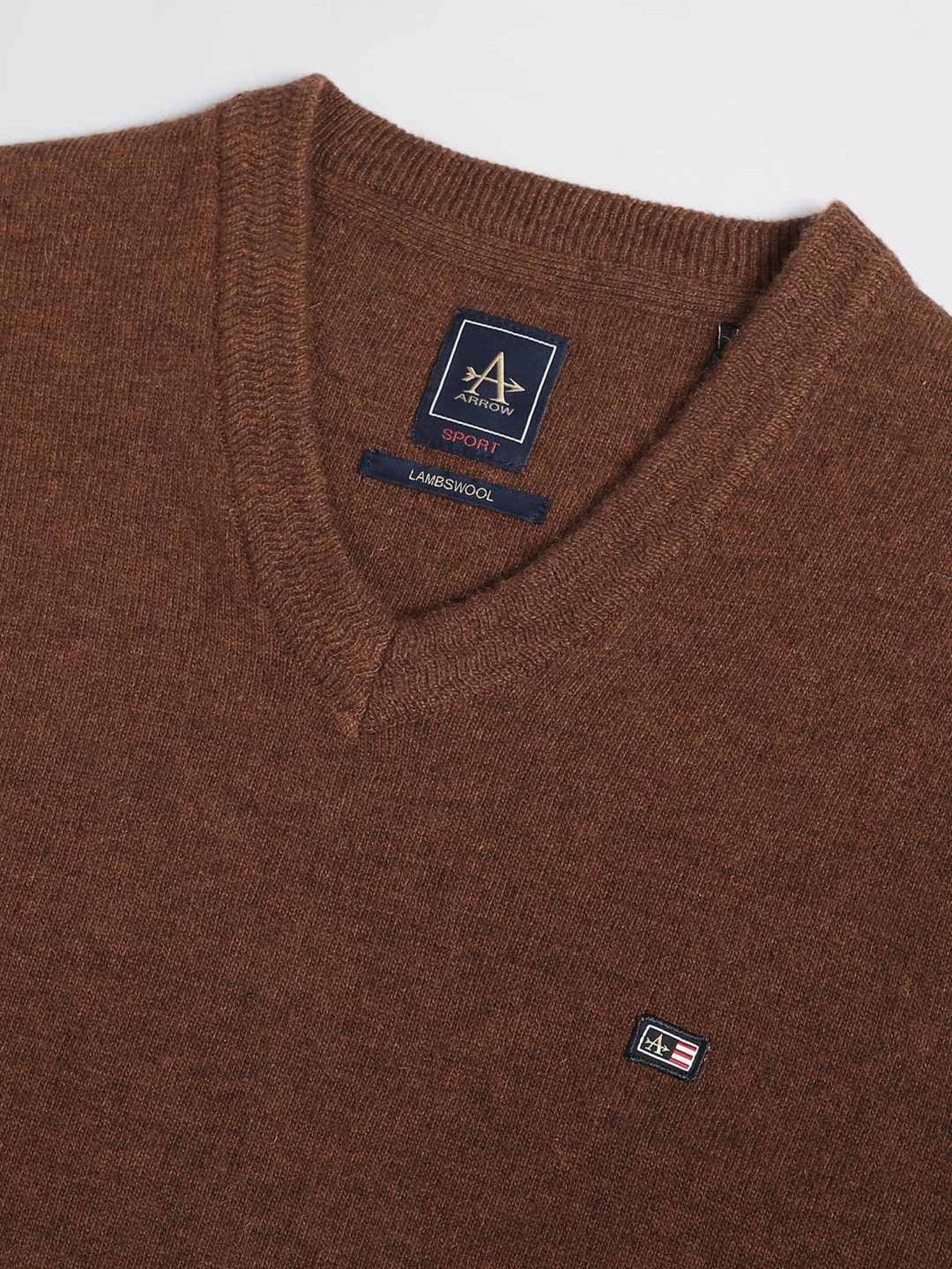 Arrow Sport Brown Regular Fit Sweater