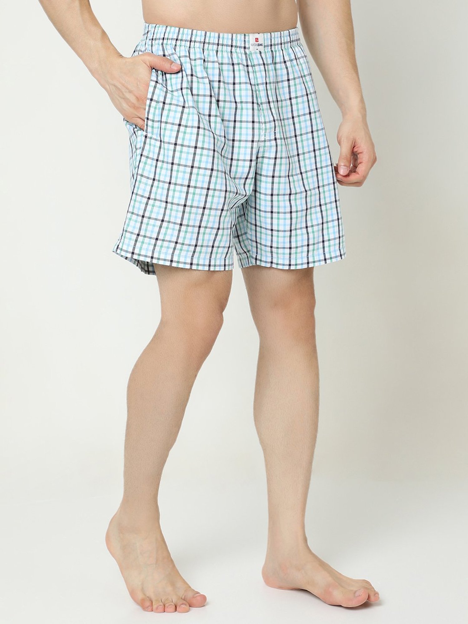 UnderJeans by Spykar Multicolor Check Cotton Boxers