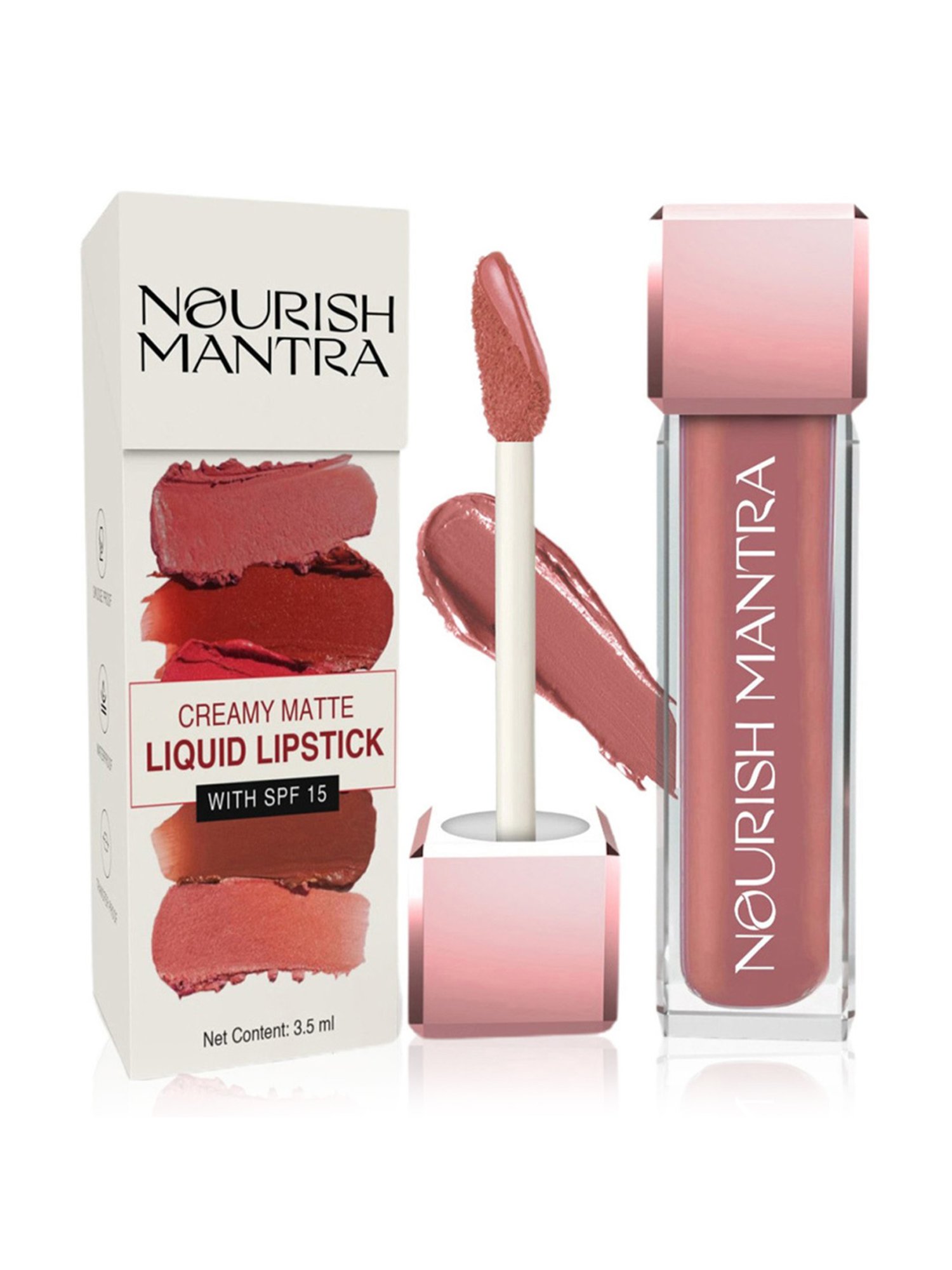 Nourish Mantra Creamy Matte Liquid Lipstick with SPF 15 Natkhat Berry - 3.5 ml