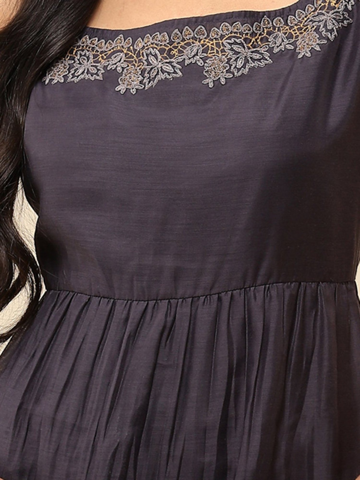 aarke Ritu Kumar Grey Embroidered Kurta