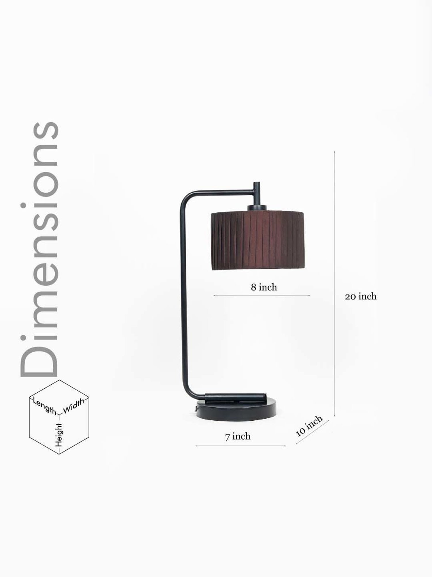 DecorativeRay Red PVC Study Table Lamp - Set of 1