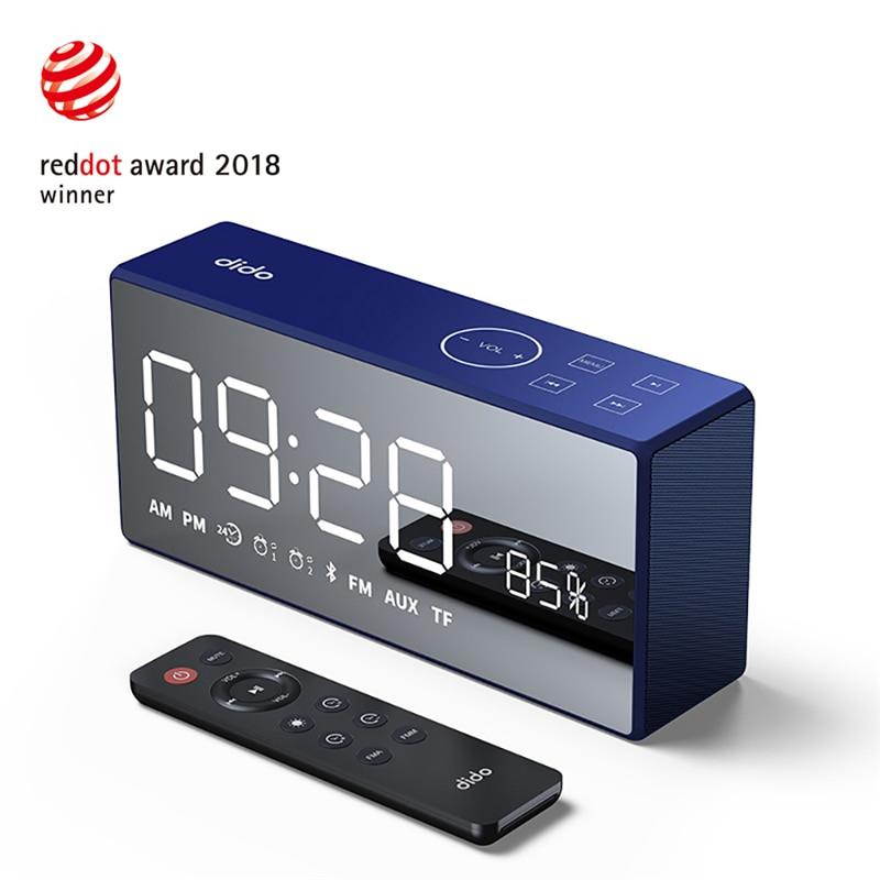 X9 Bluetooth Metal Portable Super Bass Wireless Mirror Remote Control Speaker Hifi 3D Digital Sound Loudspeaker Handfree MIC-Red