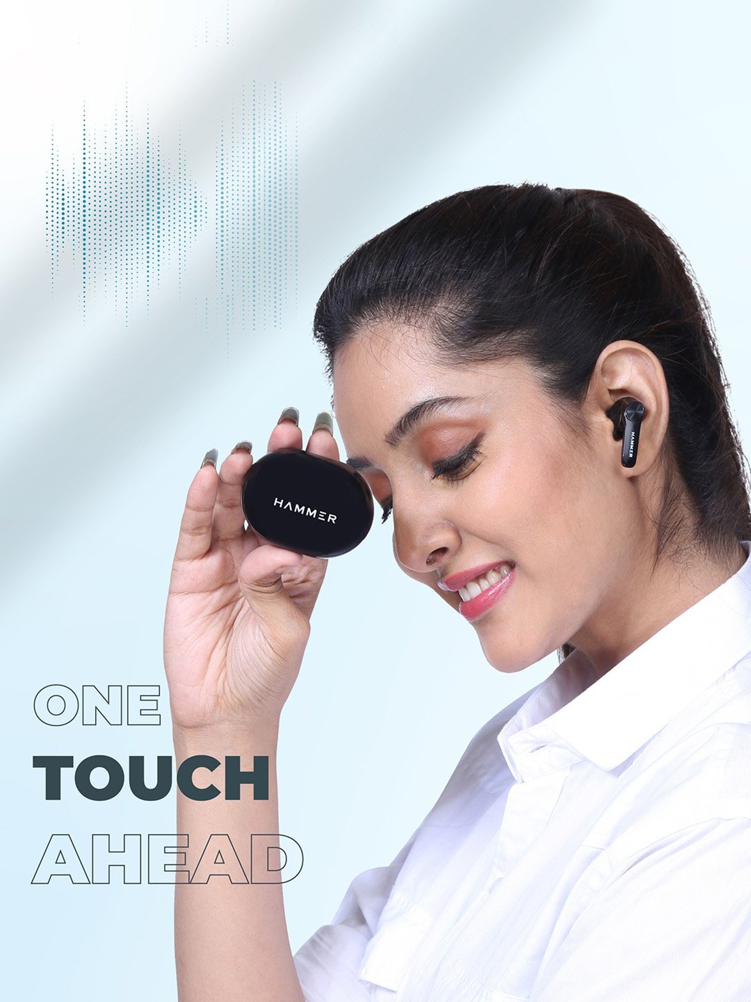 Hammer Airflow 2.0 True Wireless Earbuds with Mic (Black)