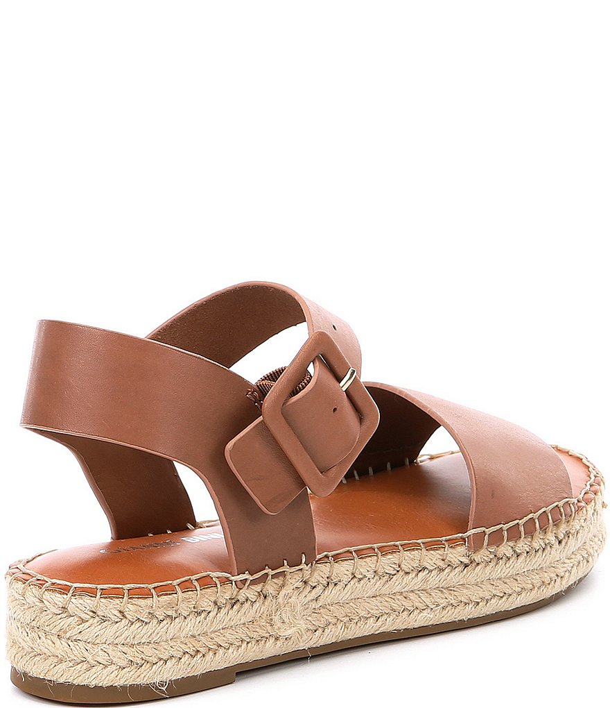 Gianni Bini Kaygan Leather Espadrille Flatform Sandals