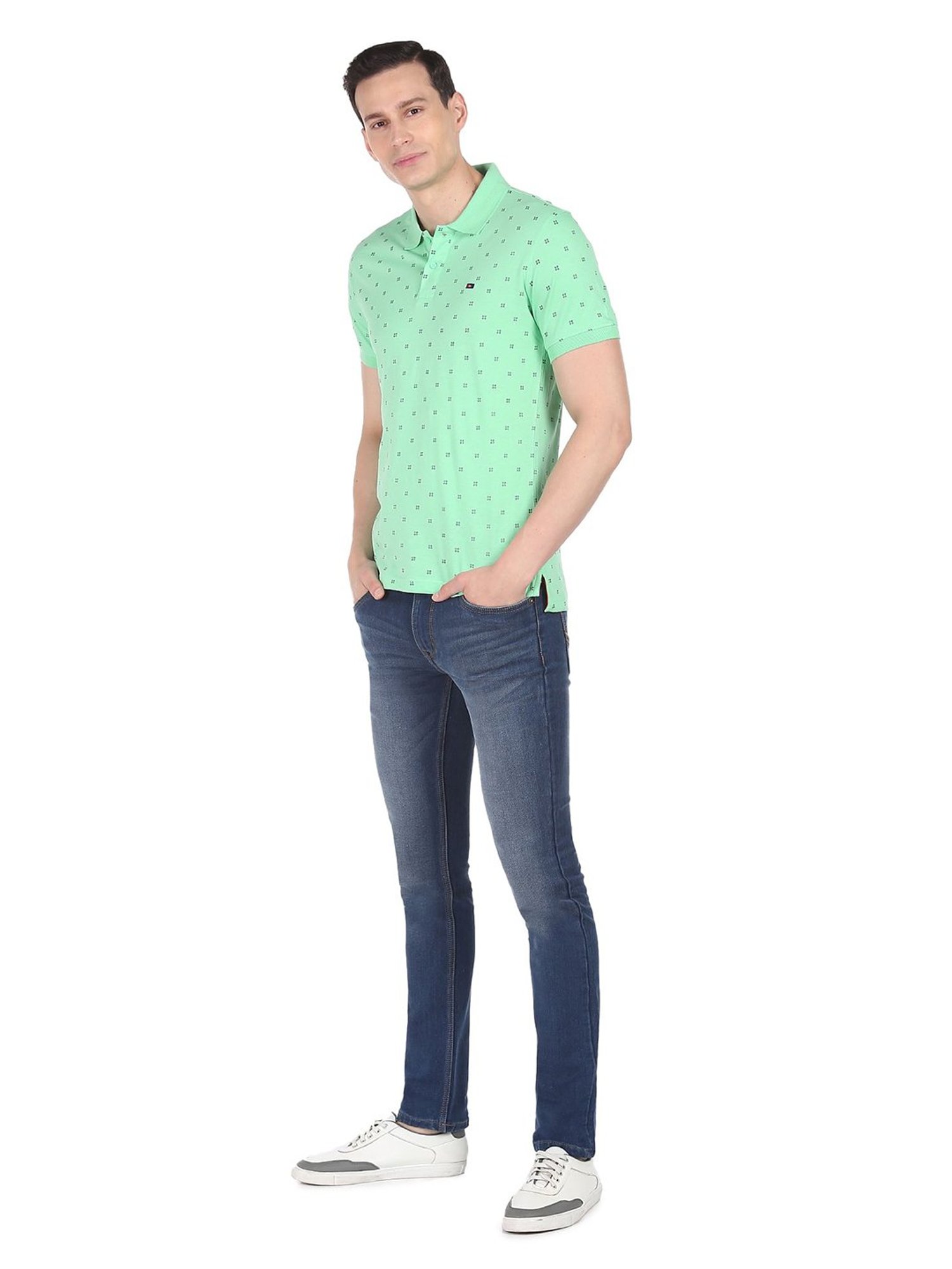 AD by Arvind Green Polo T-Shirt