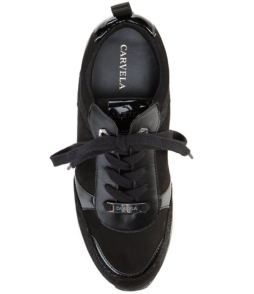 Donald Pliner Pelham Neoprene Mixed Leather Slip-On Wedge Sneakers