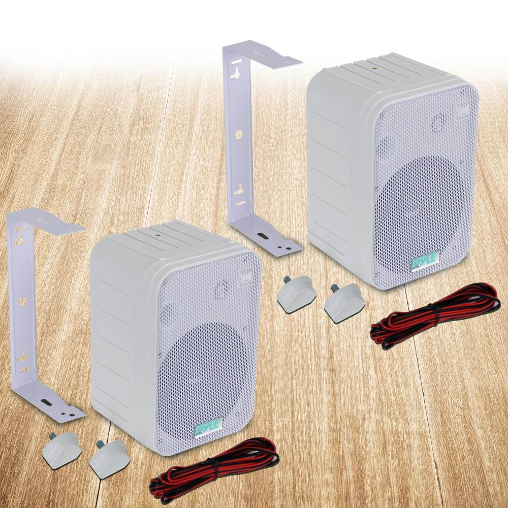 Pyle Home PDWR50W 6.5 Inch 500W Indoor/Outdoor Waterproof Deck Speakers (4 Pack)