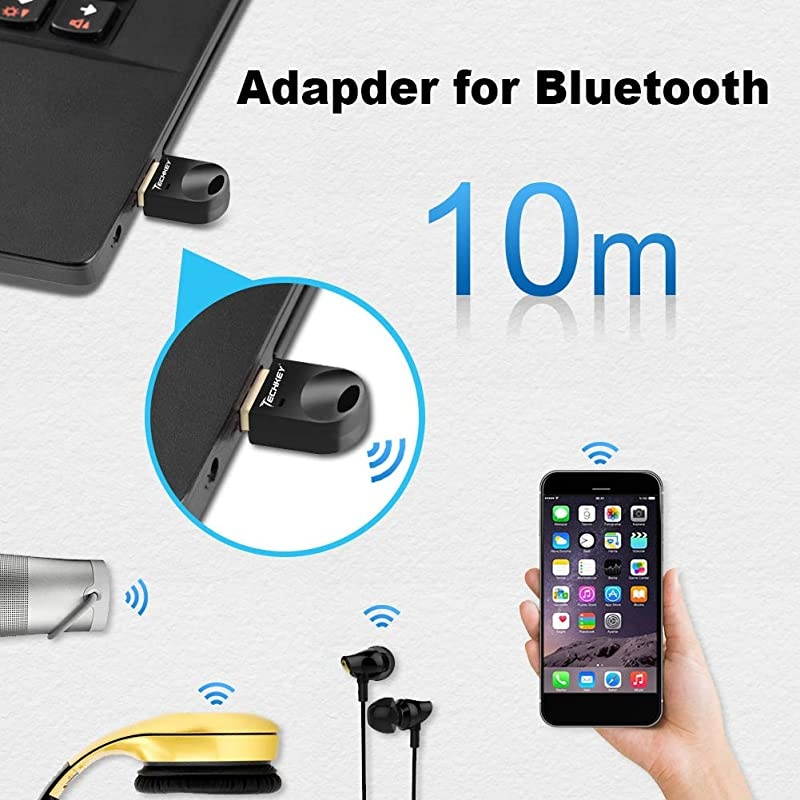 USB Bluetooth 40 Adapter Dongle for PC Laptop Computer Desktop Stereo Music Skype Call Keyboard Mouse Support All Windows 10 81 8 7 XP Vista