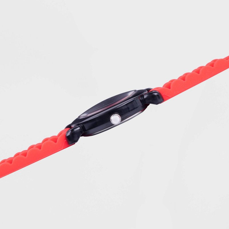 Kids' Disney Toy Story 4 Woody Black Plastic Time Teacher Watch - Red