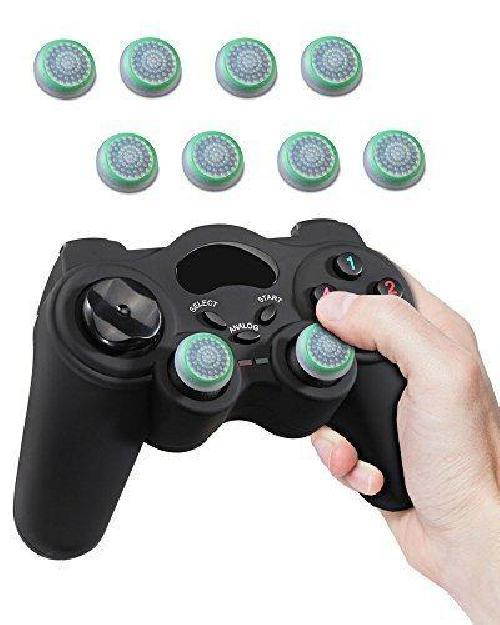 fosmon [set of 8] analog stick joystick controller performance thumb grips for ps4 | ps3 | xbox one, one x, one s, 360 | wii u