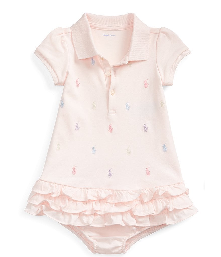 Ralph Lauren Childrenswear Baby Girls 3-24 Months Schiffli Embroidered Polo Dress