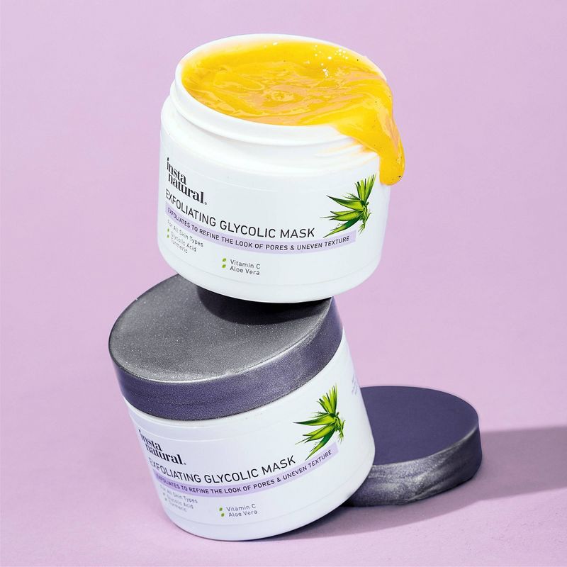 InstaNatural Exfoliating Glycolic Beauty Face Mask – 2oz