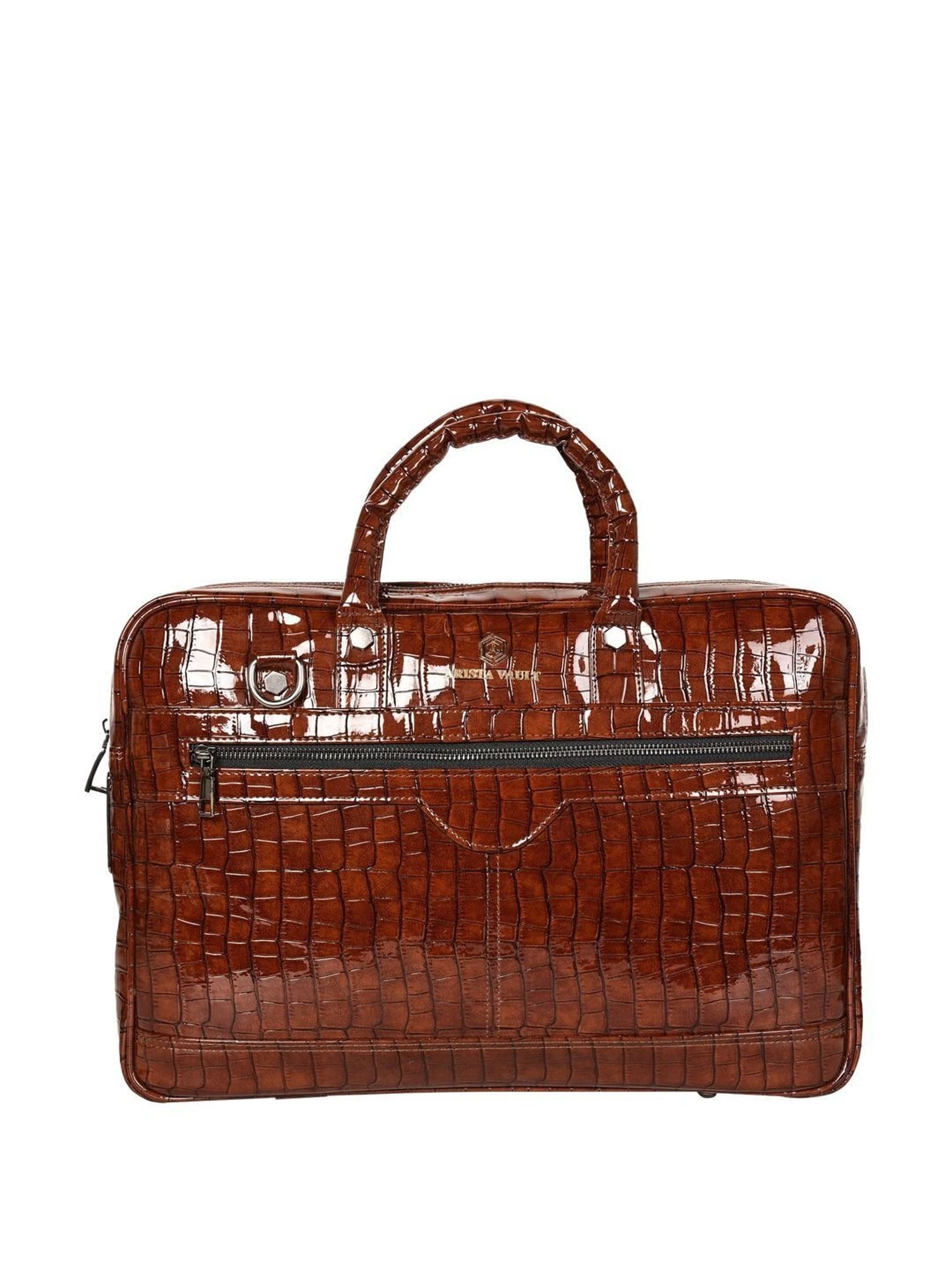 Arista Vault Brown PU Medium Laptop Messenger Bag