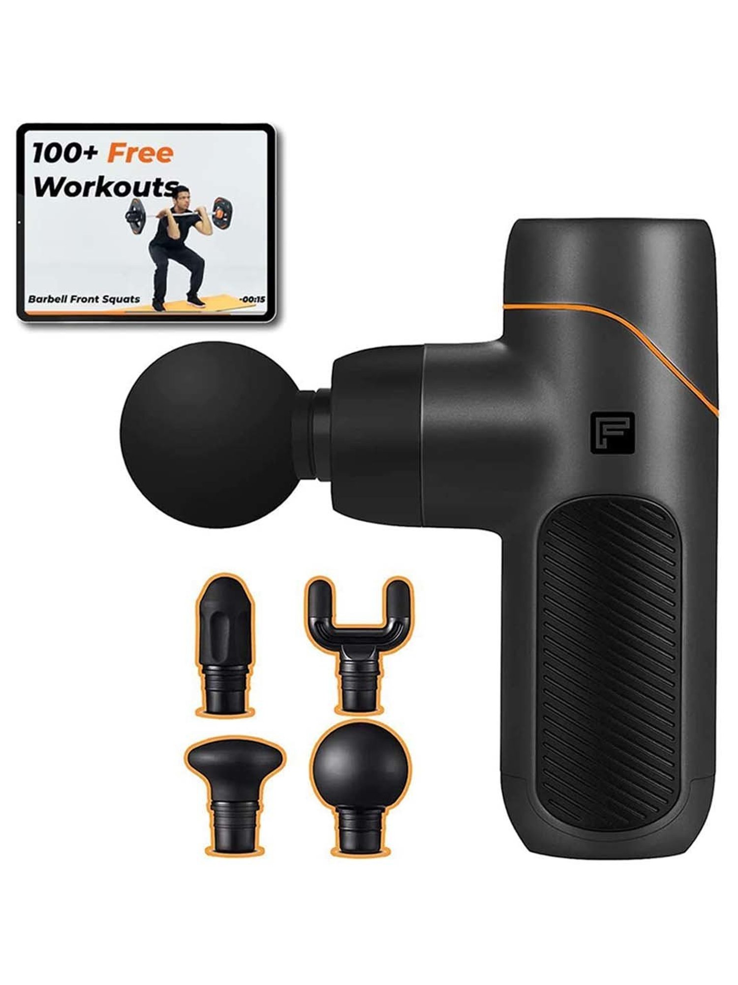 Flexnest Premium German-Designed Ultra Massage Gun with 4 Silicone Coated Heads