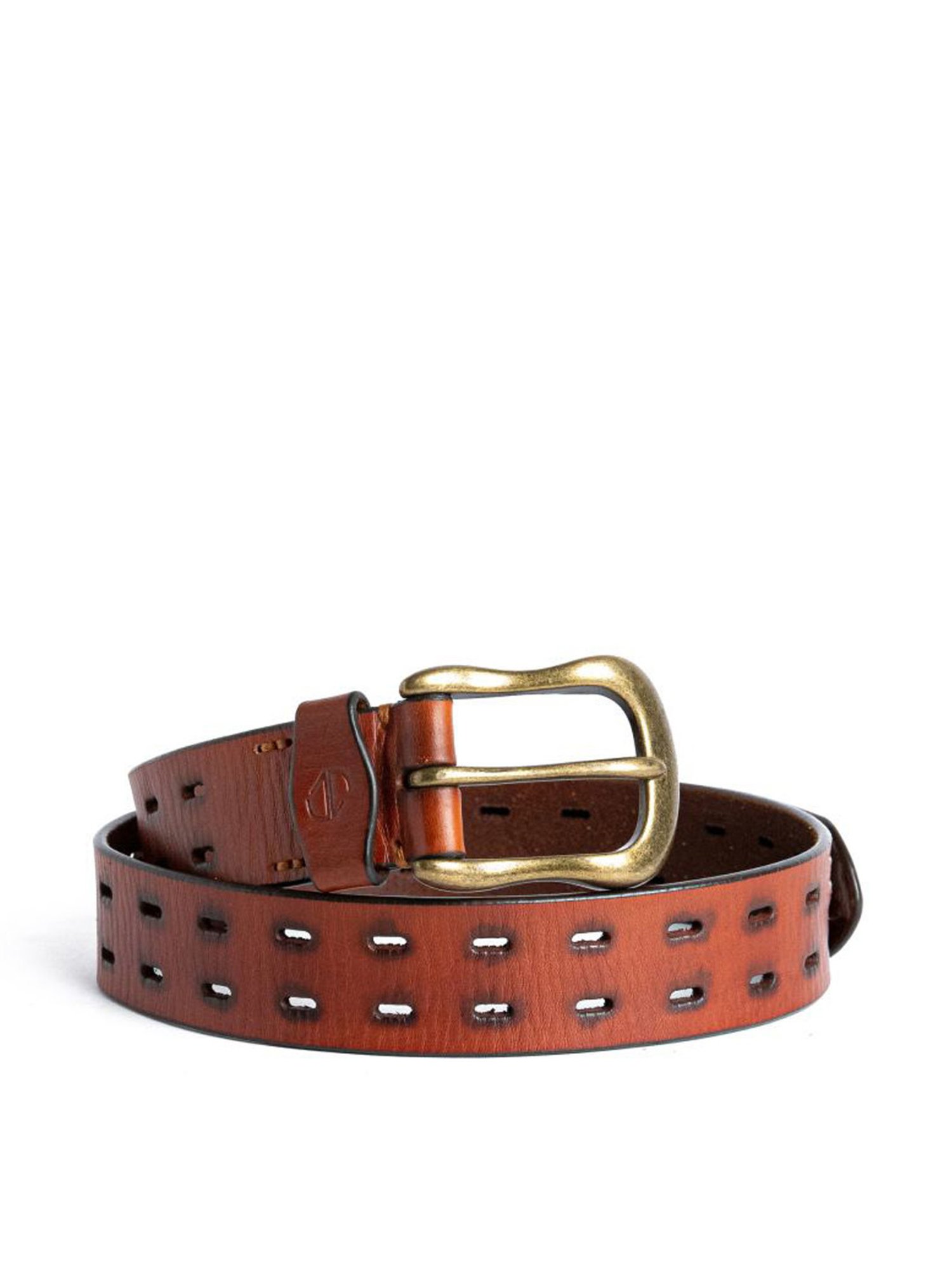 James Aston Damian Signature Tan Leather Solid Waist Belt