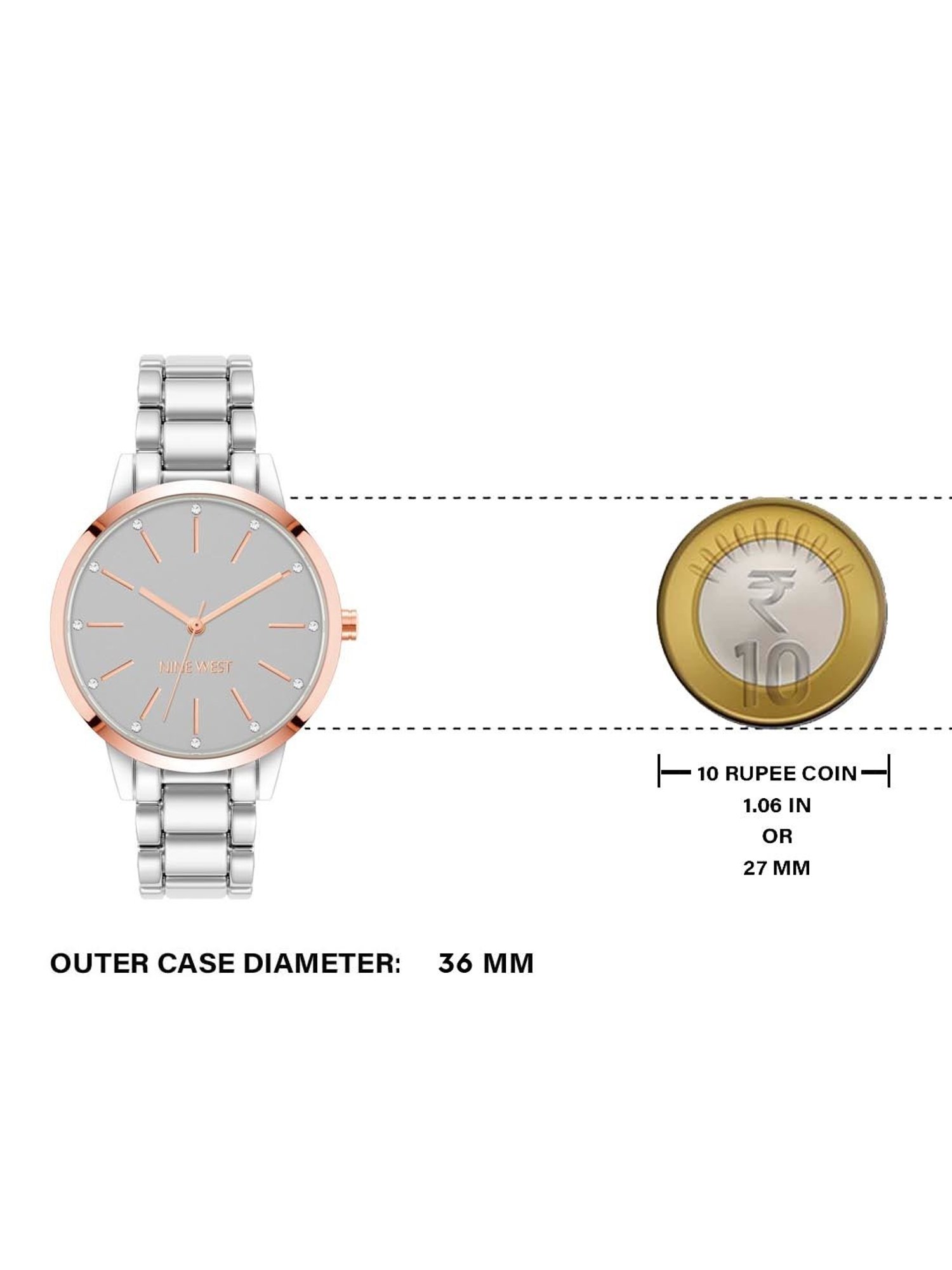 Nine West NW-2099GYRT Analog Watch for Women