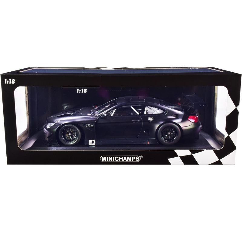 2016 BMW M6 GT3 Plain Body Version Matt Black Limited Edition to 224 pieces Worldwide 1/18 Diecast Model Car by Minichamps