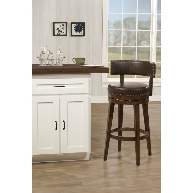 30" Lawton Swivel Barstool Walnut - Hillsdale Furniture
