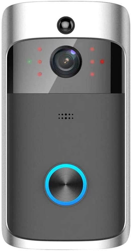 JCBY Wireless WiFi DoorBell, Waterproof Smart Video Phone Door Visual Ring Home Security Camera with Real-time Two-Way Intercom Night Vision Automatic Backlight Compensation