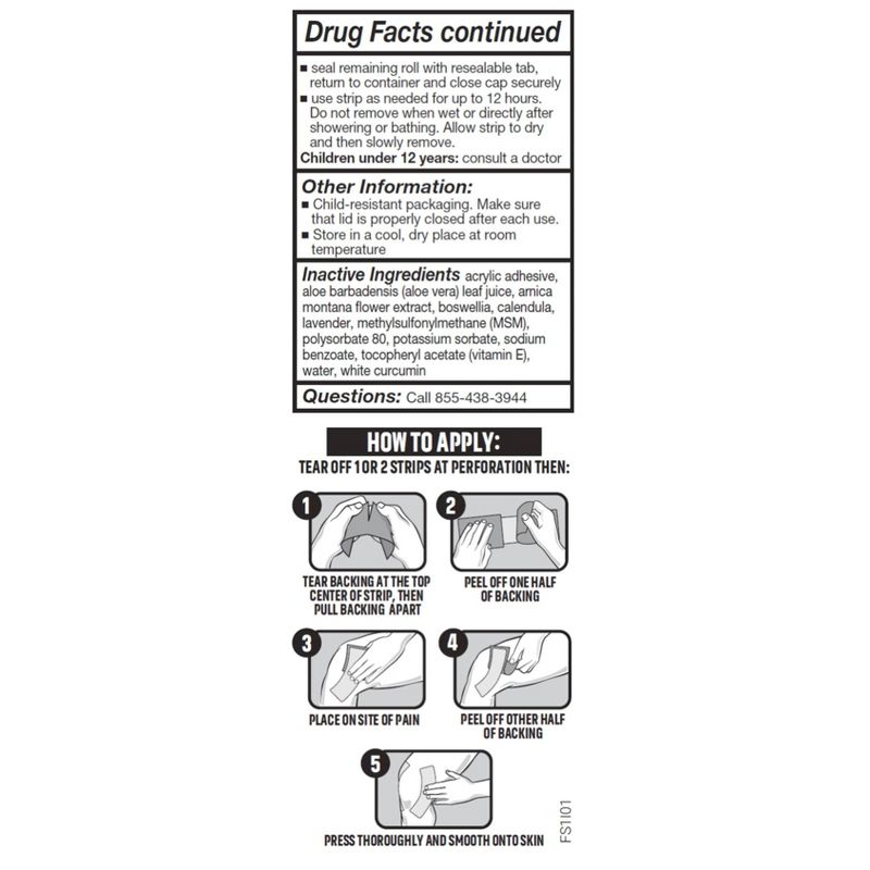 PainBloc24 Flexi-Stretch Pain Tape Lidocaine - 10ct