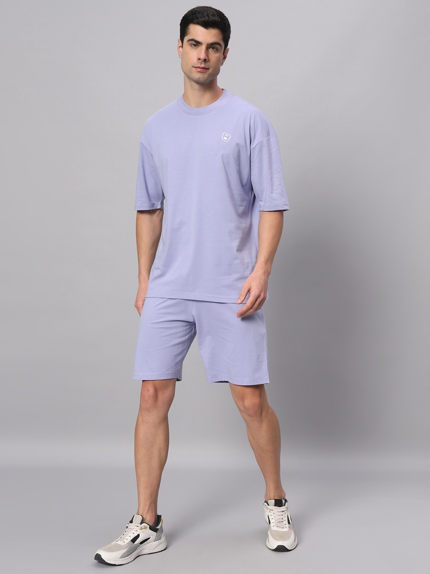 Griffel Lavender Cotton Loose Fit T-Shirt