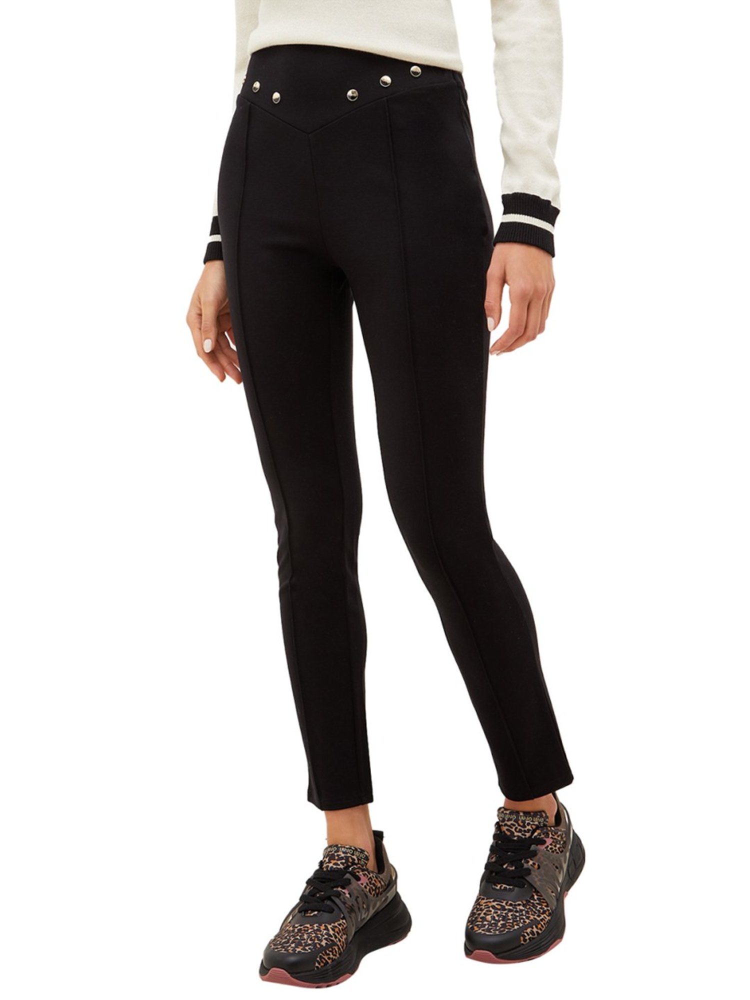 Liu Jo Nero Regular Fit Pleated Trousers