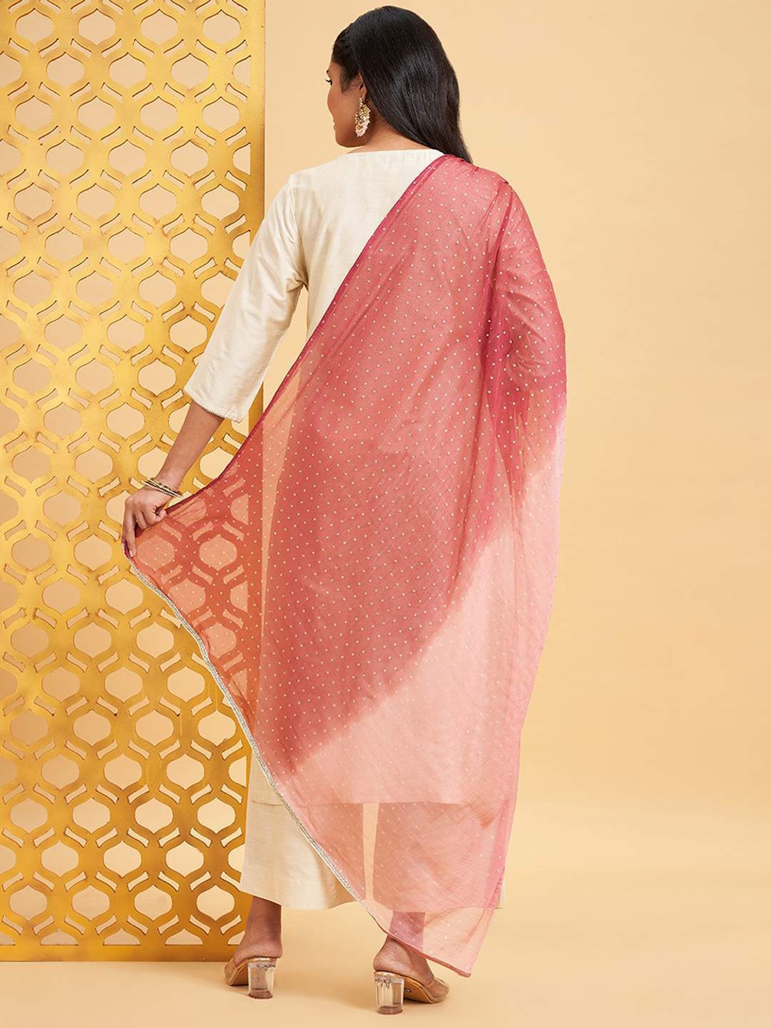 Rangmanch by Pantaloons White Embroidered Kurta Palazzo Set With Dupatta