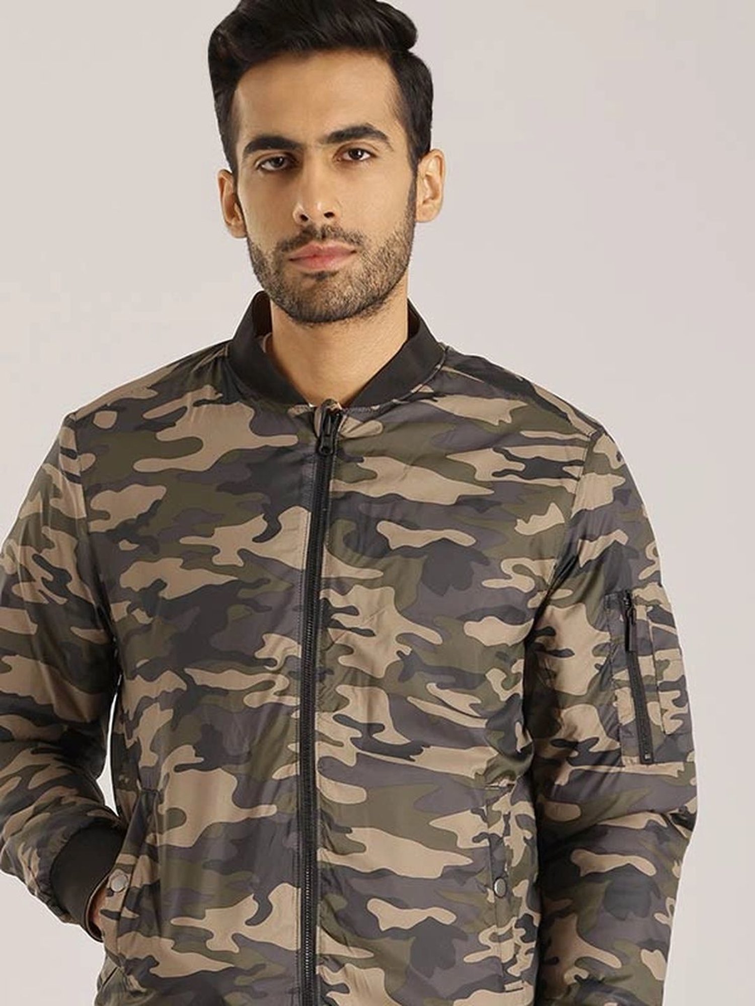 Indian Terrain Multicolor Regular Fit Printed Reversible Jacket
