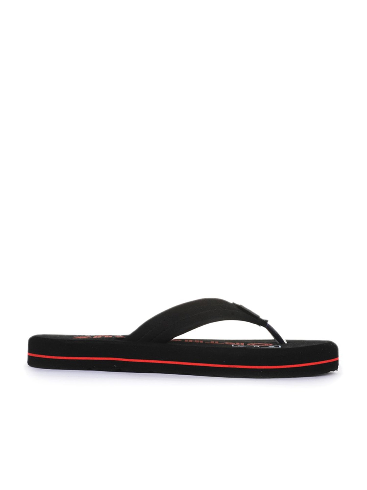 Aha by Liberty Men's Black & Red Flip Flops