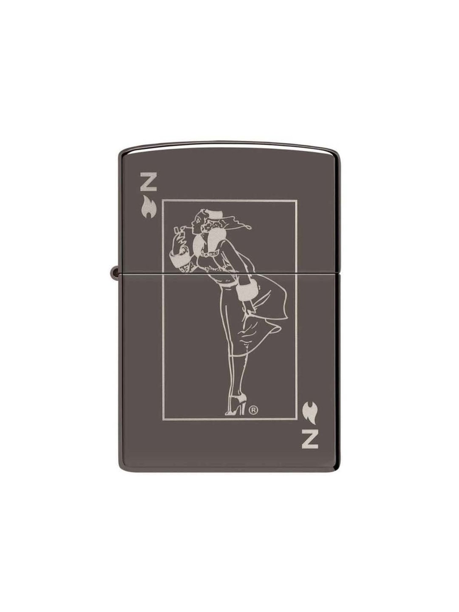 Zippo Black Brass Windy Design Windproof Pocket Lighter