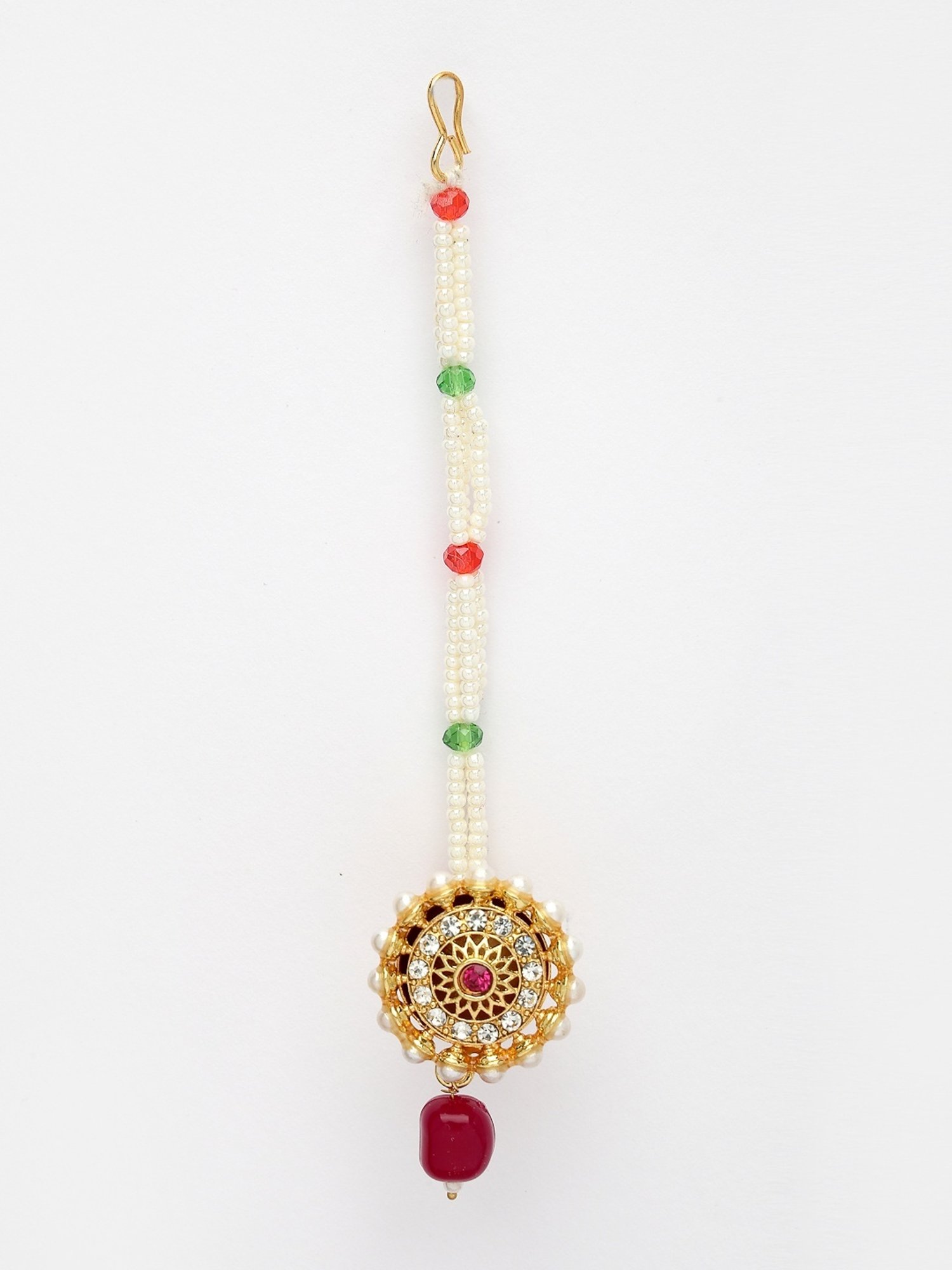 OOMPH White Pearls Wedding Hair Band