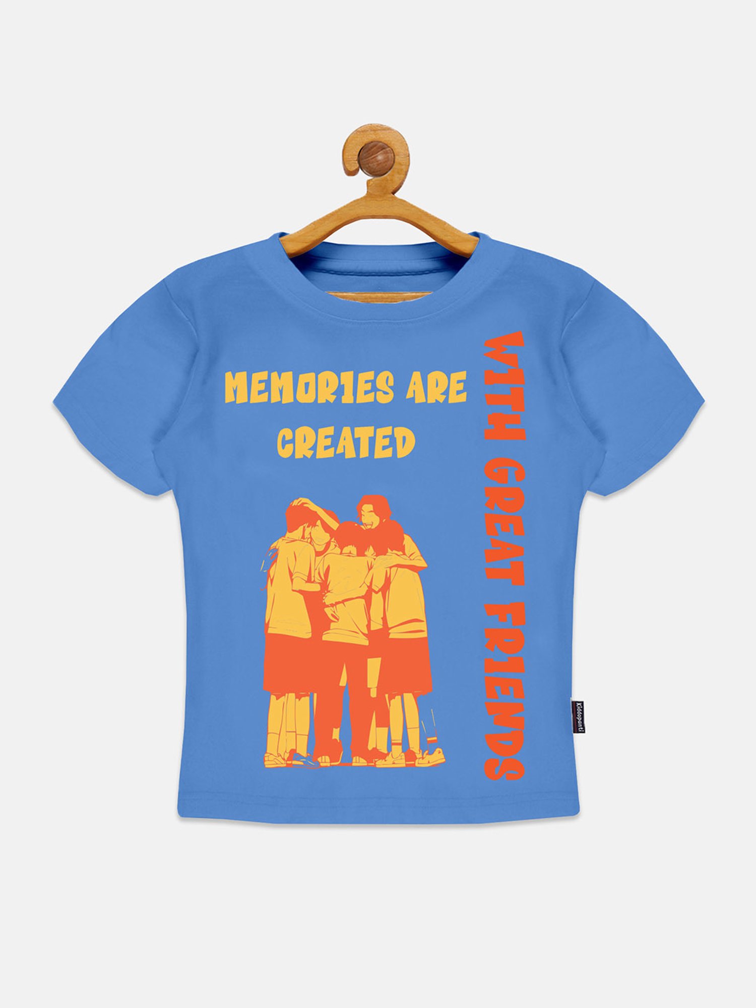 Kiddopanti Kids Yellow & Blue Printed T-Shirt (Pack Of 2)