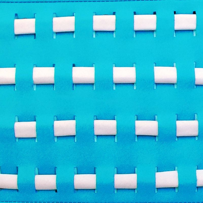 17" x 17" Woven Cord Patio Throw Pillow Aqua - Edie@Home