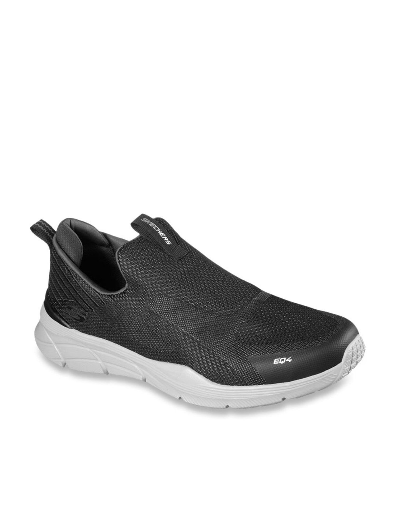 Skechers Men's EQUALIZER 4.0 - BAYLOCK Black Grey Casual Slip On Shoe
