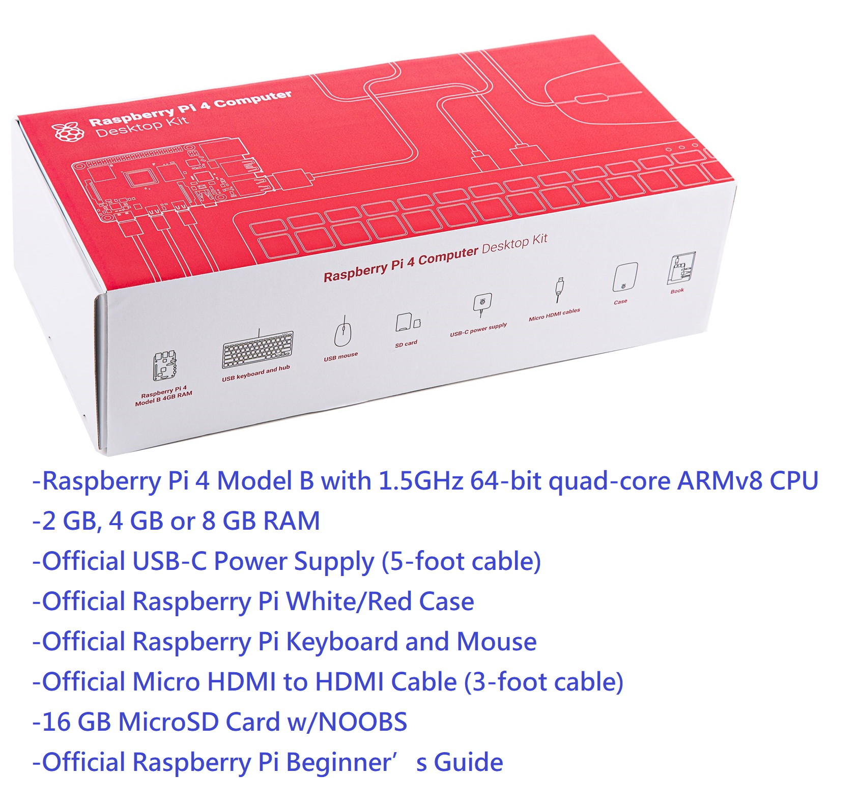 Raspberry Pi 4 Desktop Kit (8G)